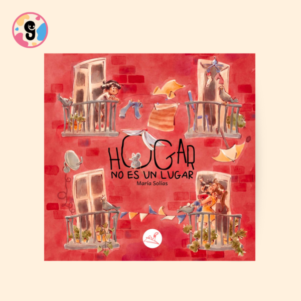 "Ilustración de cuento infantil sobre el hogar, con una niña buscando su hogar tras una mudanza. Acompañada de su familia, descubre que el verdadero hogar está en los momentos que nos hacen sentir amados y seguros."