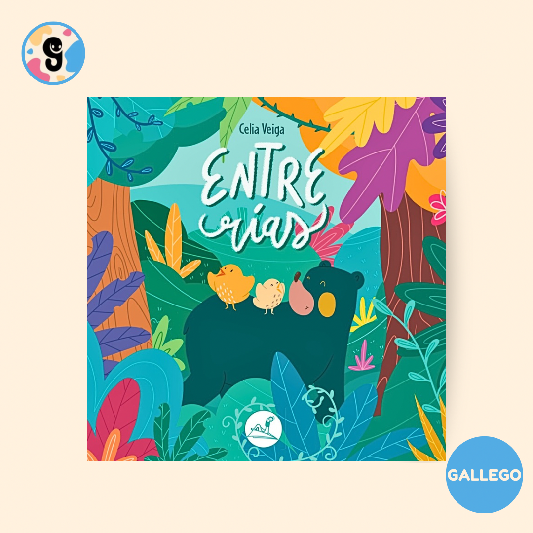 Portada del libro infantil "Entre Rías" de Celia Veiga, un cuento sobre amistad y trabajo en equipo.