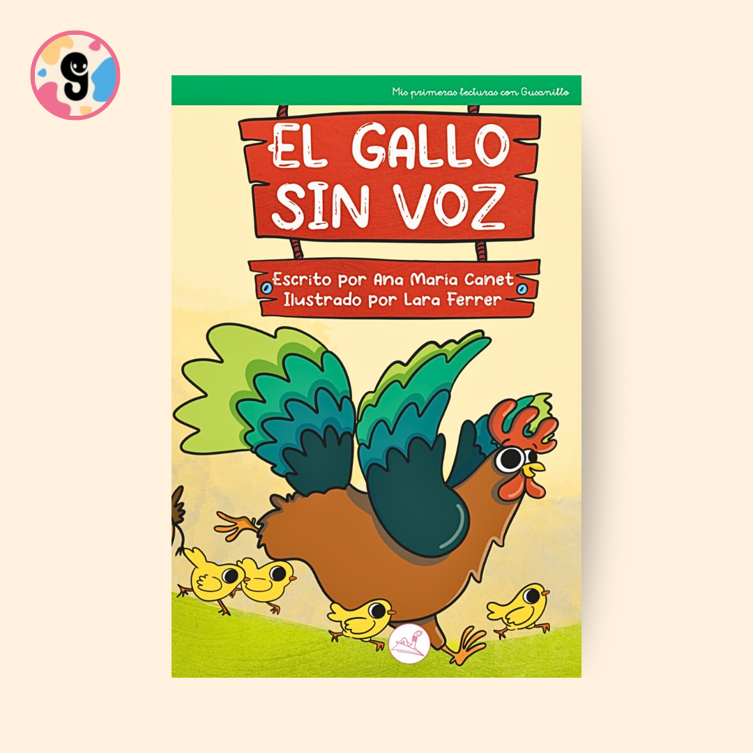 El gallo Almuerzo sin voz junto a la gallina Sisis en el corral.