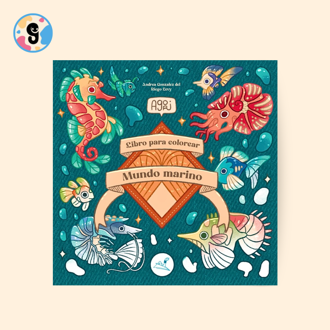 alt="Agori, Mundo Marino para Colorear portada del libro infantil"