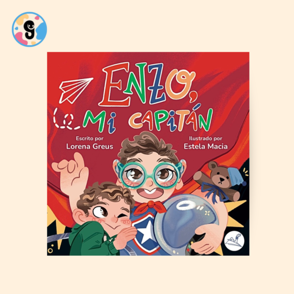 portada del cuento infantil Enzo mi capitan con Enzo y su hermano Pau